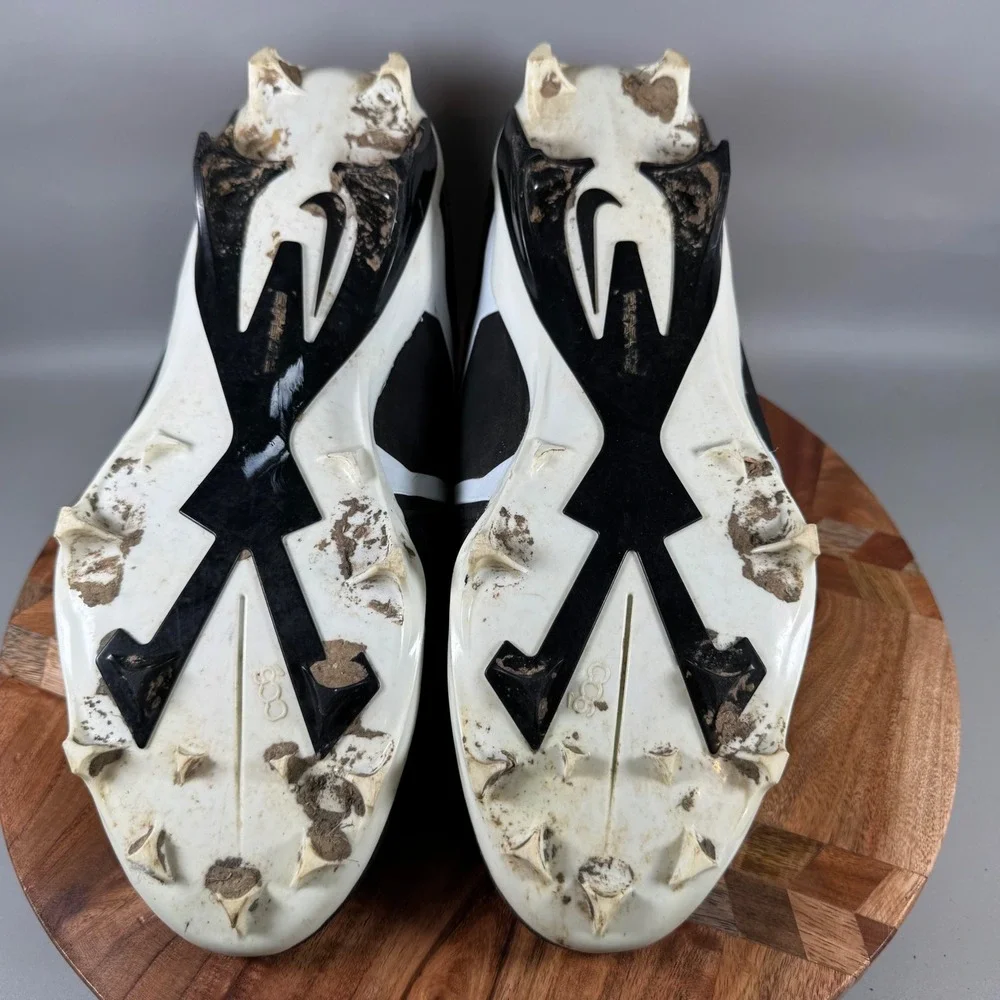 Nike Alpha Menace Pro 3 Black White Football Cleats Mens 12.5 CT6649-001‎